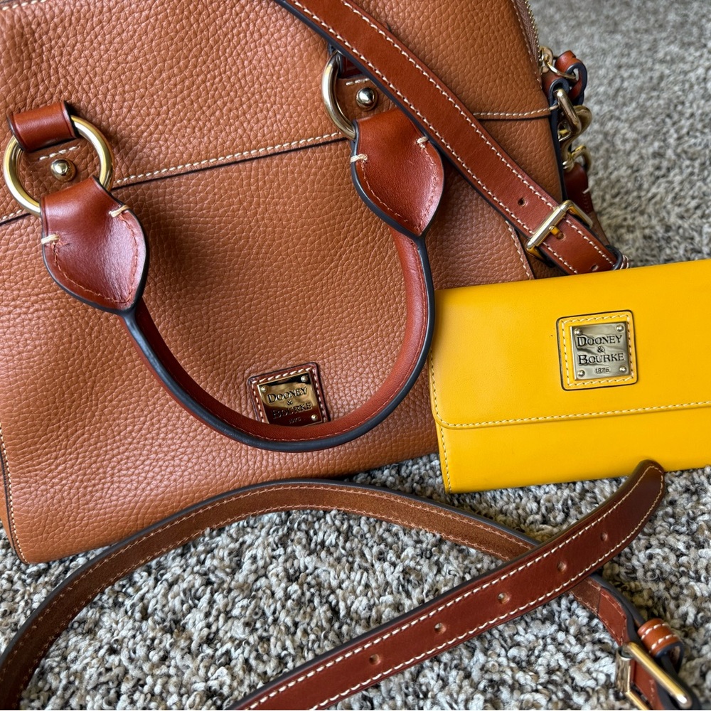 Dooney & Bourke Crossbody Satchel and Wallet Bundle